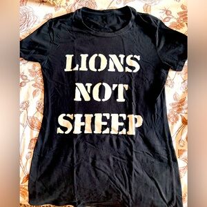 Lions Not Sheep ladies babydoll tshirt